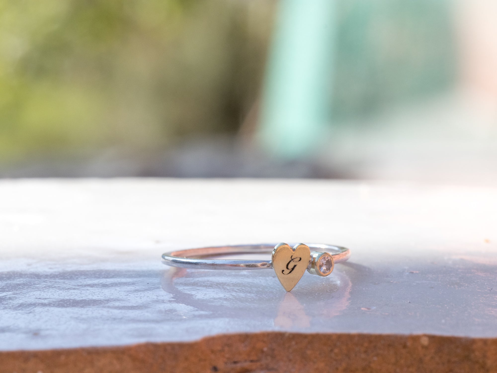 Hartjesring met Geboortesteen