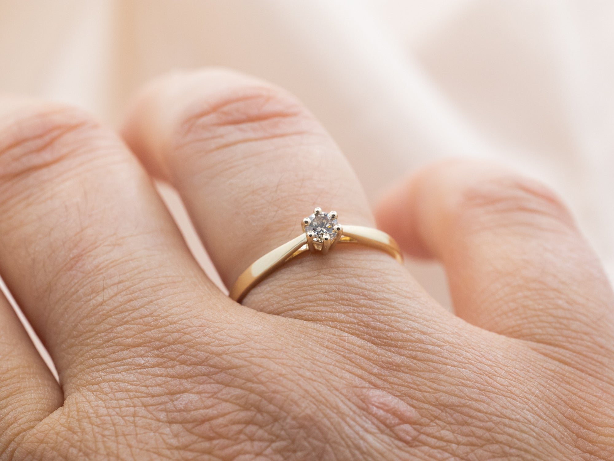 Verlovingsring met Champagne Diamant